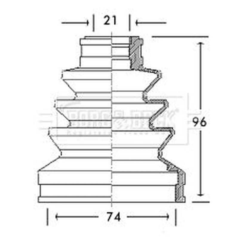 Borg & Beck Drive Shaft Bellow Kit Front Left BCB2755