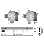 Denso Car Alternator 12V DAN964