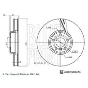 Blue Print 2 x Internally Vented Front Brake Discs ADBP430023