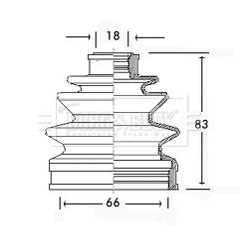 Borg & Beck Drive Shaft Bellow Kit Front Left BCB2243