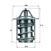 Mahle Thermostat,Coolant TX 6 83
