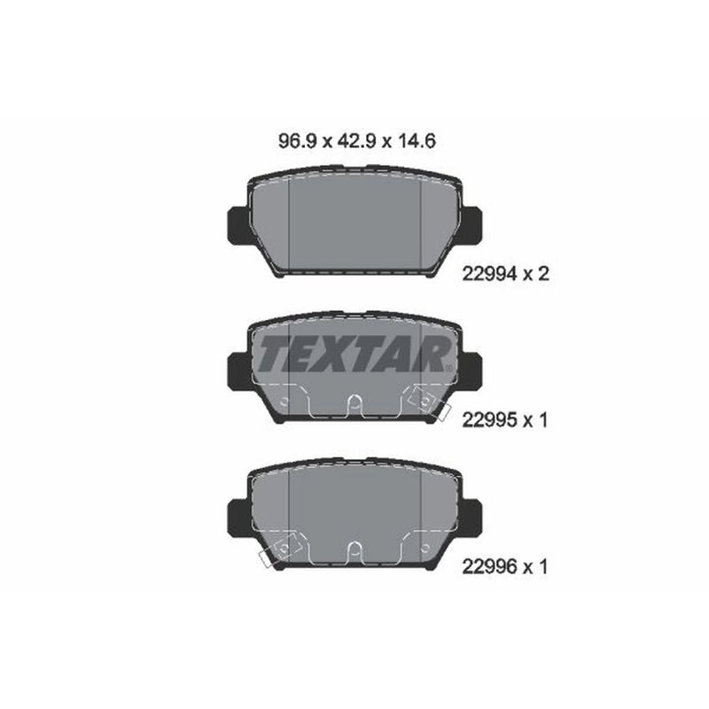 Textar Rear Brake Pad Set 2299401