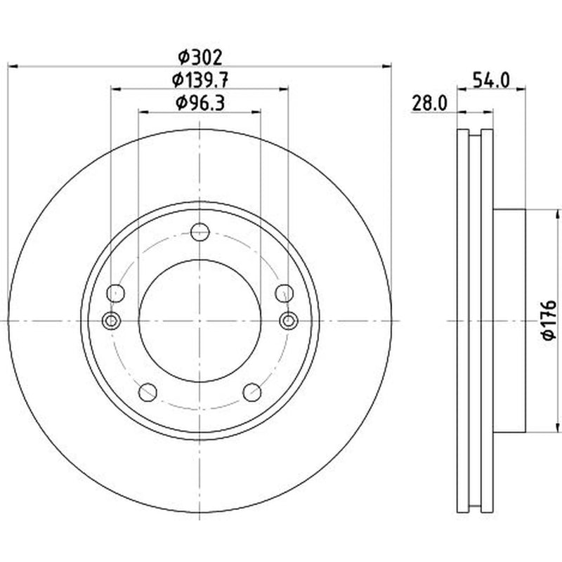 DON 2 x Front Brake Discs PCD19032