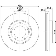 DON 2 x Front Brake Discs PCD19032
