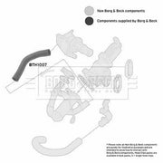 Borg & Beck Intercooler Turbo Charge Air Hose BTH1007
