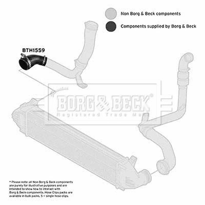 Borg & Beck Intercooler Turbo Charge Air Hose BTH1559