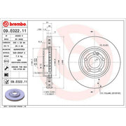 Brembo 2 x Internally Vented Front Brake Discs 09.E022.11