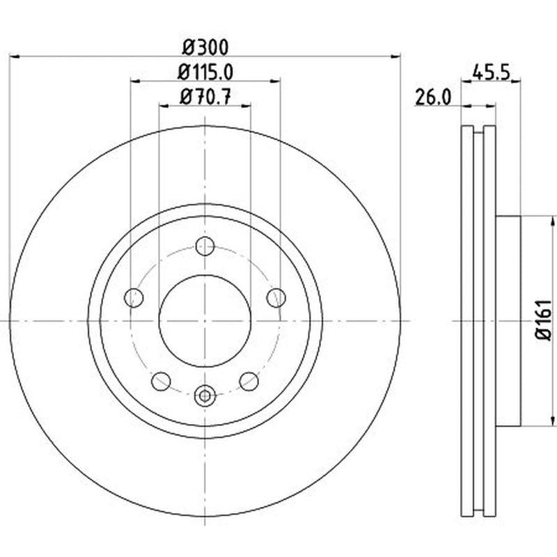 DON 2 x Front Brake Discs PCD10912