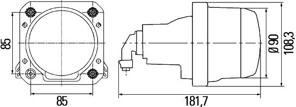 Hella Headlight Headlamp H7 Left