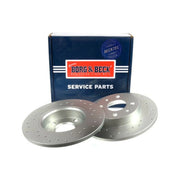 Borg & Beck 2 x Slotted/Perforated Rear Brake Discs BBD5559