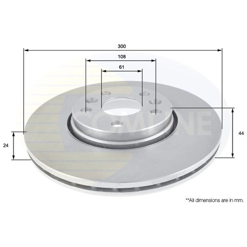 Comline 2 x Front Brake Discs ADC1599V