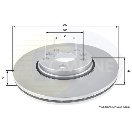 Comline 2 x Front Brake Discs ADC1599V
