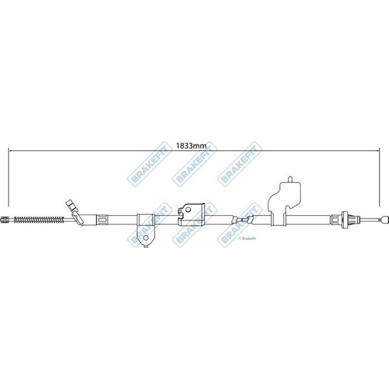 Apec Handbrake Cable Left Rear BBC3318