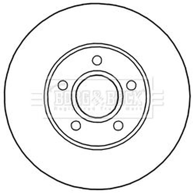 Borg & Beck 2 x Vented Front Brake Discs BBD5244