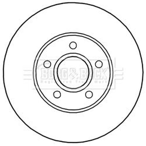 Borg & Beck 2 x Vented Front Brake Discs BBD5244