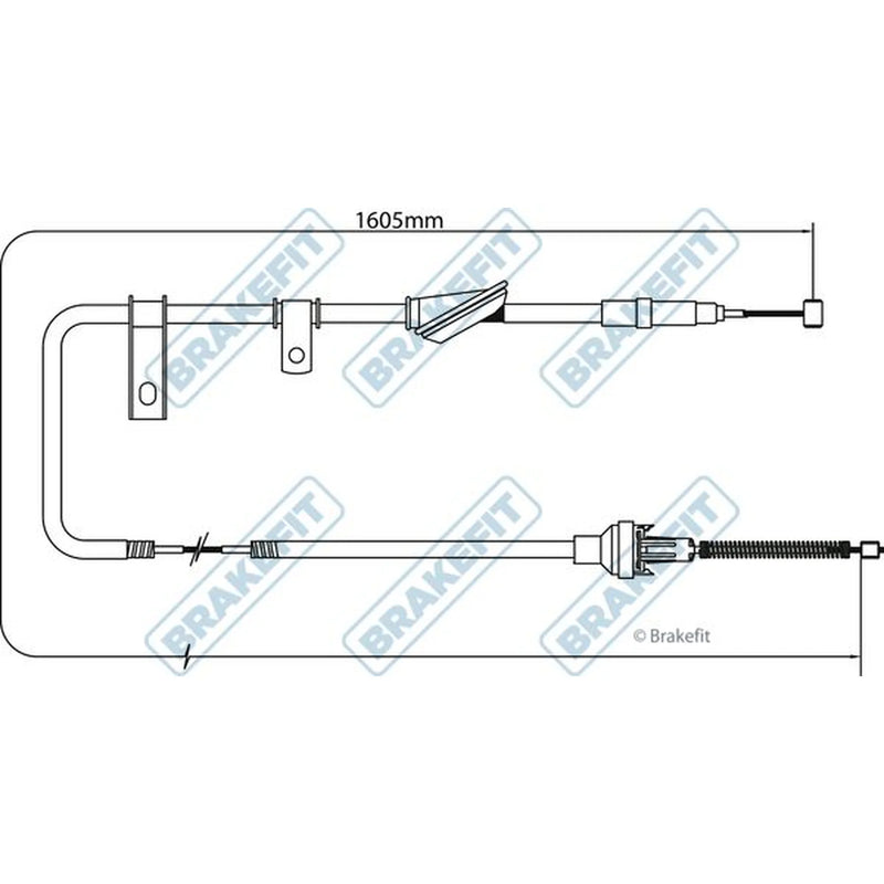 Apec Handbrake Cable Left Rear BBC3264