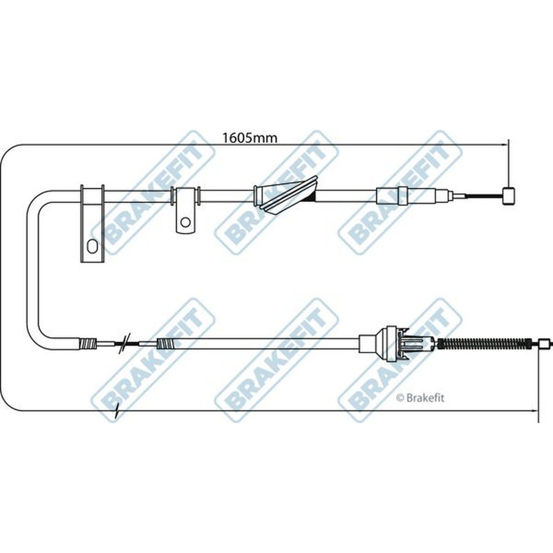 Apec Handbrake Cable Left Rear BBC3264