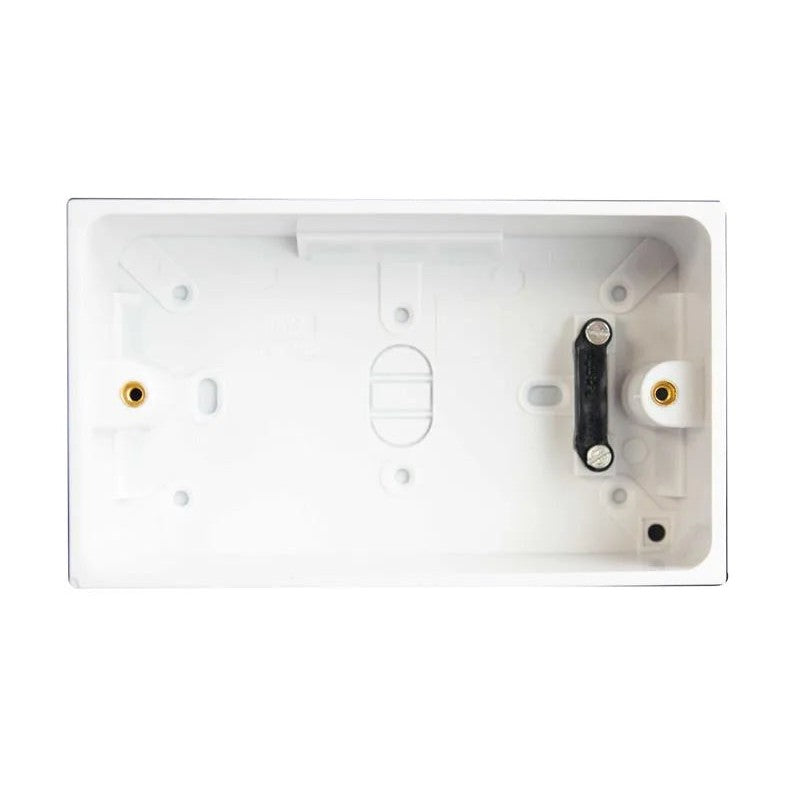 Dencon Pattress Box with Earth 2-Gang 45mm - 8902NB