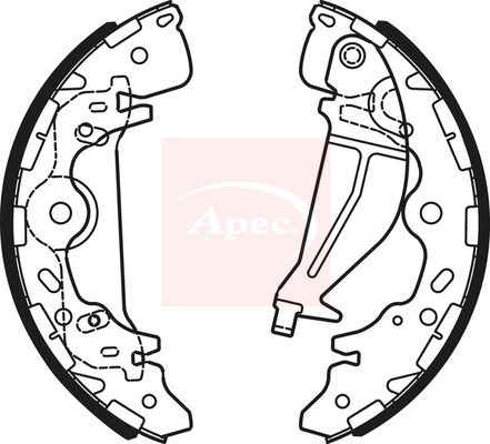 Apec Brake Shoe Set Axle Kit