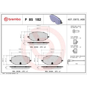 Brembo 4 x Front Brake Pad Set P85182