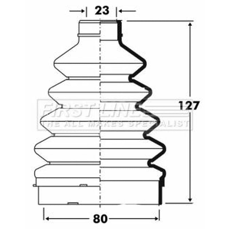 First Line Drive Shaft Bellow Kit Front Left Thermoplast FCB6099