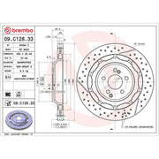 Brembo Aluminium Rear Brake Disc Hub Brake Discs 09.C128.33