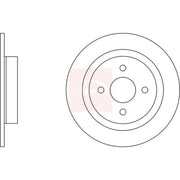 Apec 2 x Solid Rear Brake Discs DSK2488
