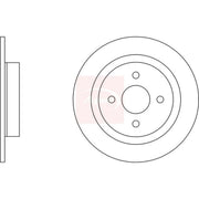 Apec 2 x Solid Rear Brake Discs DSK2488
