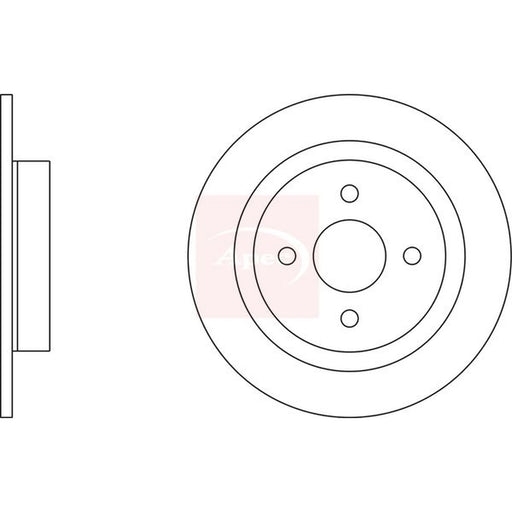 Apec 2 x Solid Rear Brake Discs DSK2488