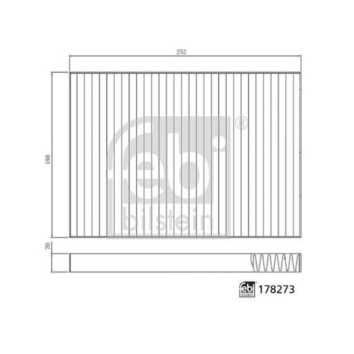 Febi Cabin Air Filter (Pollen Filter) 178273