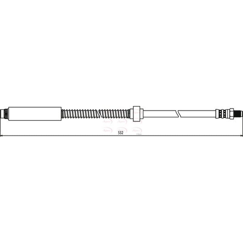 Apec Brake Hydraulic Hose Line Front HOS3039