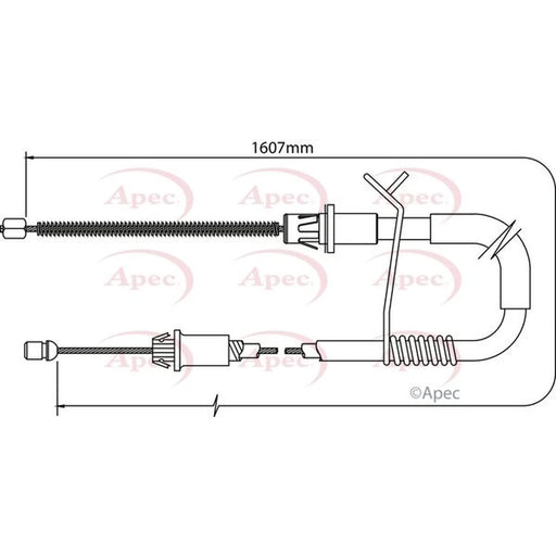 Apec Handbrake Cable Left Rear CAB1178