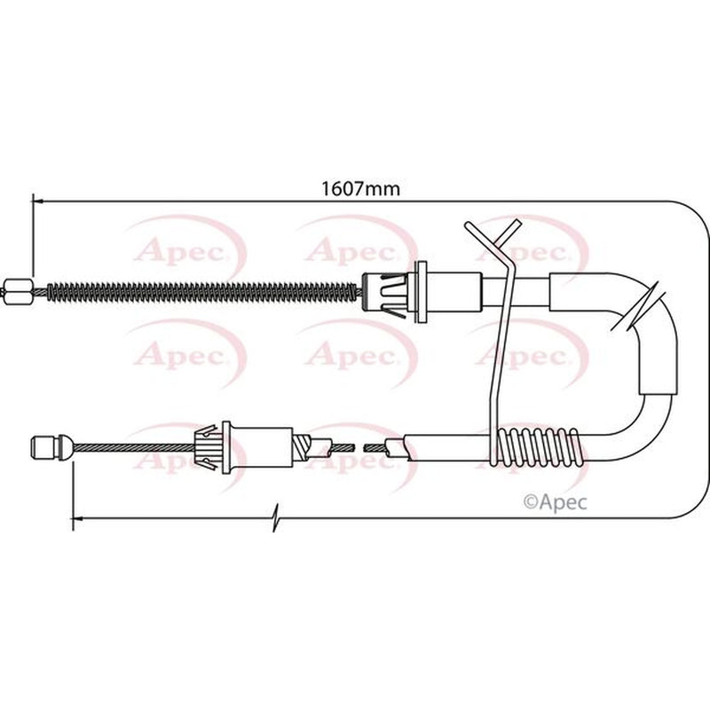 Apec Handbrake Cable Left Rear CAB1178