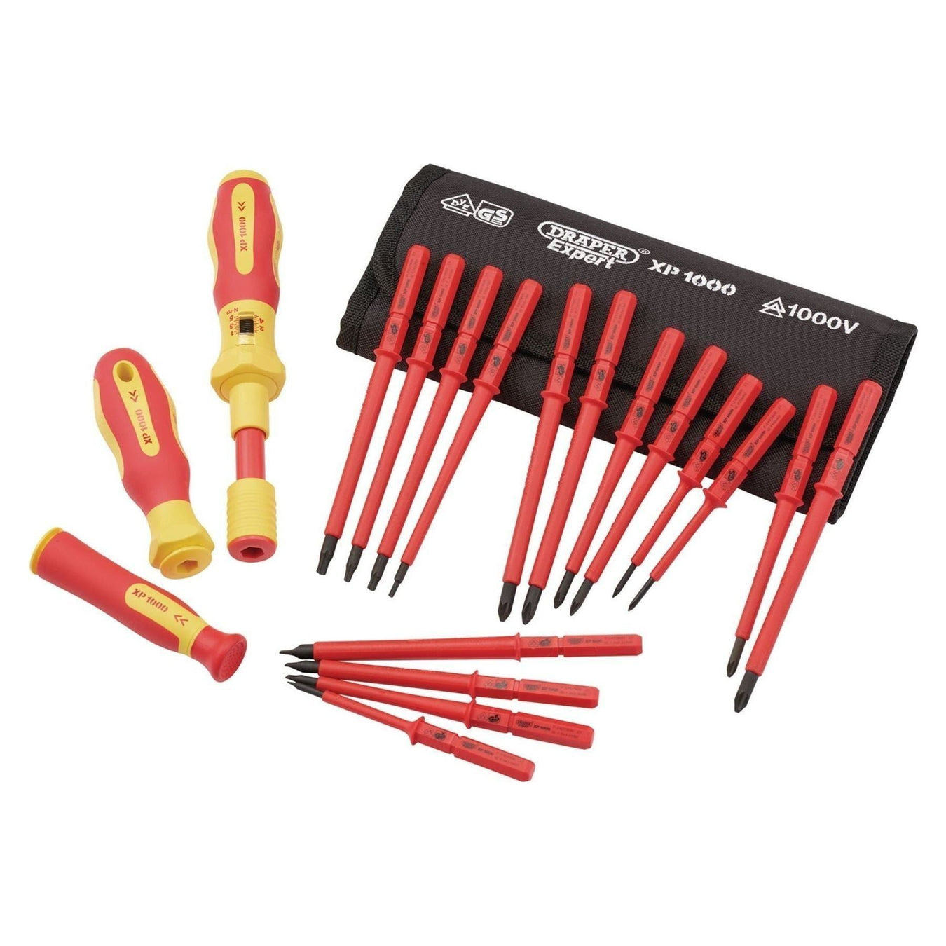 Draper XP1000 VDE Interchangeable Torque Screwdriver Set (19 Piece) 81762 Draper  - Town Parts