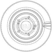 Borg & Beck 2 x Vented Front Brake Discs BBD6240S