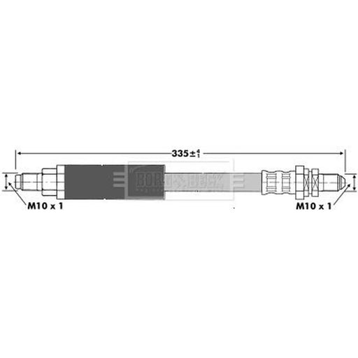 Borg & Beck Brake Hydraulic Hose Line Rear Left BBH6655
