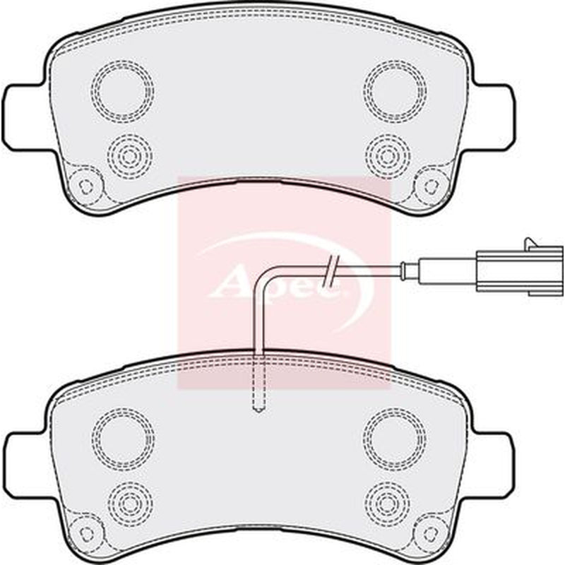 Apec Rear Brake Pad Set PAD2125