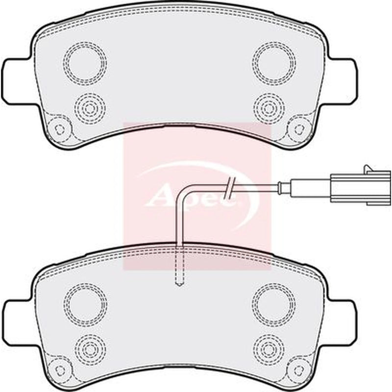 Apec Rear Brake Pad Set PAD2125