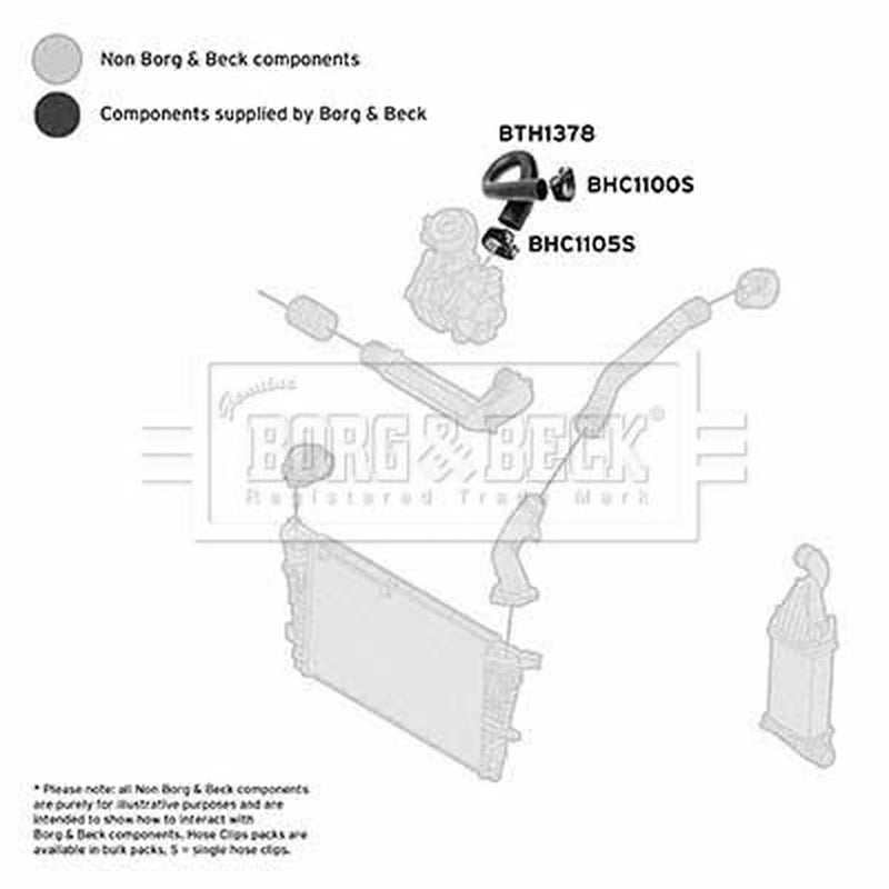 Borg & Beck Intercooler Turbo Charge Air Hose BTH1378