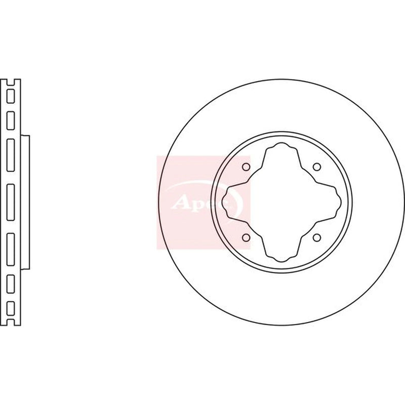 Apec 2 x Vented Front Brake Discs DSK694