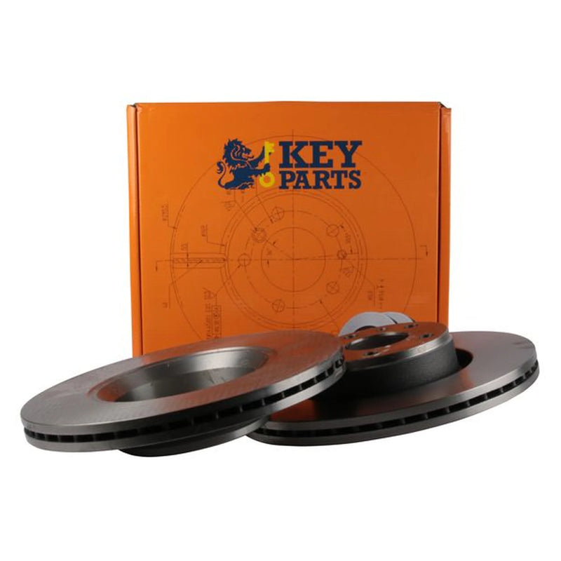 Key Parts 2 x Vented Front Brake Discs KBD4509