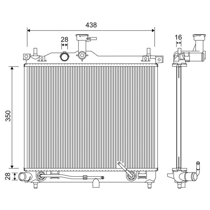 Valeo Engine Radiator 701252