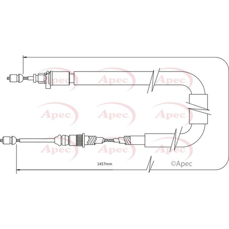 Apec Handbrake Cable Left Rear CAB1359