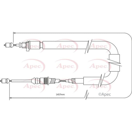 Apec Handbrake Cable Left Rear CAB1359