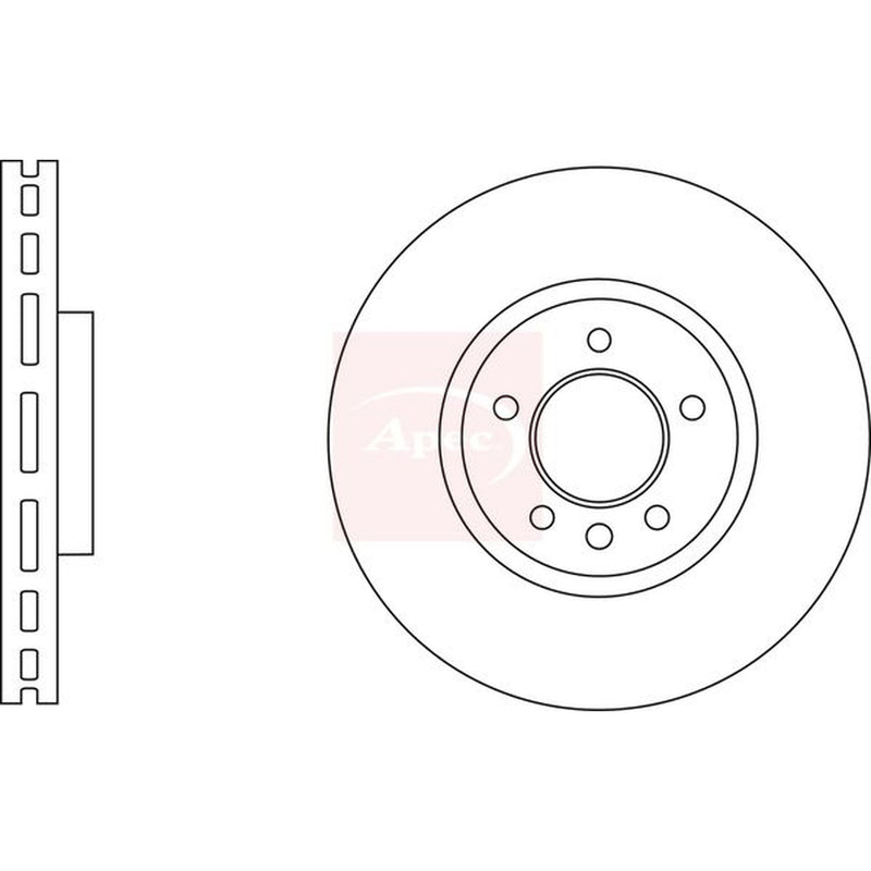Apec 2 x Vented Front Brake Discs DSK2883