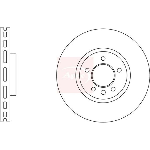 Apec 2 x Vented Front Brake Discs DSK2883