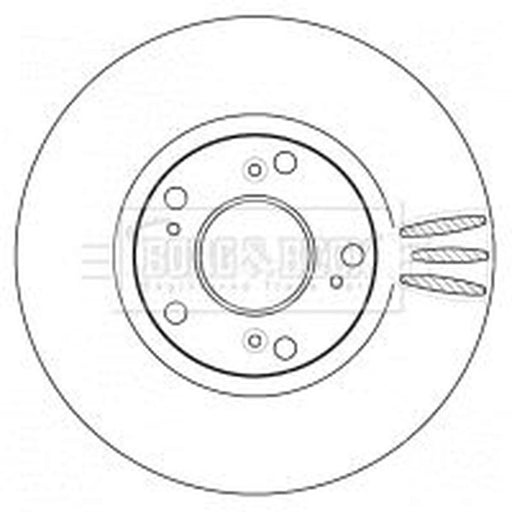 Borg & Beck 2 x Vented Front Brake Discs BBD4538