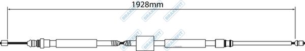 Apec Handbrake Cable Left Rear fits Renault Megane II Coupé-Cabriolet 2003-2009