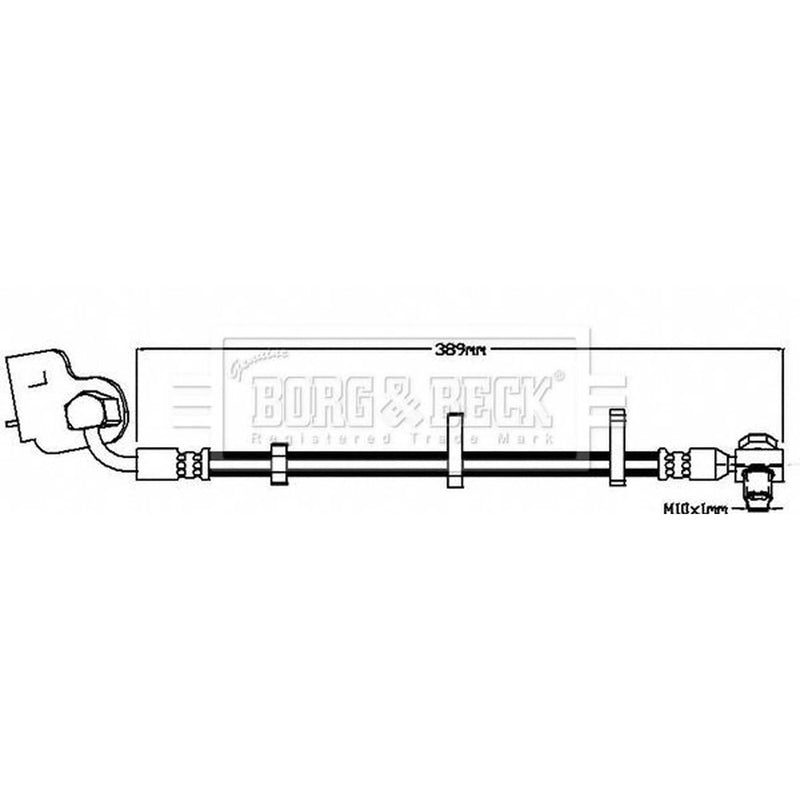 Borg & Beck Brake Hydraulic Hose Line Front Left BBH8519