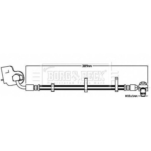 Borg & Beck Brake Hydraulic Hose Line Front Left BBH8519